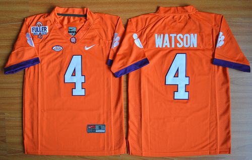 Tigers #4 Deshaun Watson Orange 1975-1978 Fuller Stitched Youth NCAA Jersey - Click Image to Close